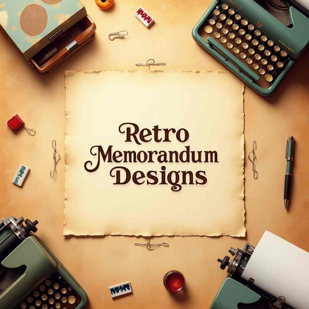 Retro memorandum design vector